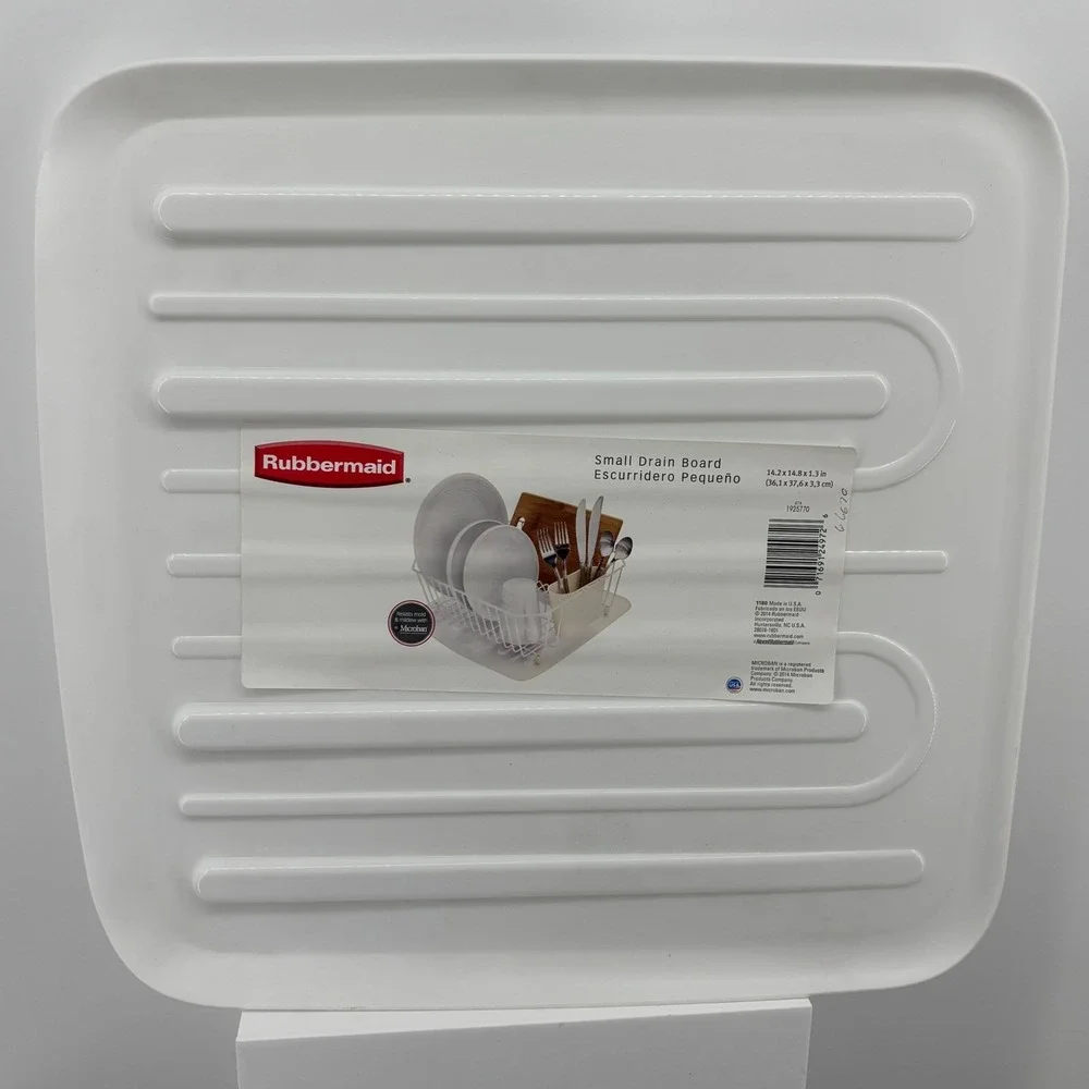 Rubbermaid Small Drain Board White Microban Antimicrobial 1925770 Made in USA